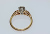14K Yellow Gold Antique old Miner Diamond & Ruby Ring Circa 1910, size 7.25