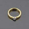 Tiffany & Co. 18k Yellow Gold & .950 Platinum 5 mm. Diamond Ring, Size 4.25