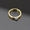 Tiffany & Co. 18k Yellow Gold & .950 Platinum 5 mm. Diamond Ring, Size 4.25