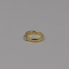 Tiffany & Co. 18k Yellow Gold & .950 Platinum 5 mm. Diamond Ring, Size 4.25