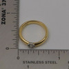 Tiffany & Co. 18k Yellow Gold & .950 Platinum 5 mm. Diamond Ring, Size 4.25