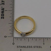 Tiffany & Co. 18k Yellow Gold & .950 Platinum 5 mm. Diamond Ring, Size 4.25