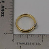 Tiffany & Co. 18k Yellow Gold & .950 Platinum 5 mm. Diamond Ring, Size 4.25