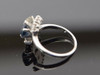 14K White Gold Diamond and Sapphire Ring Circa 1950, Size 7