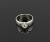 14K White Gold Antique Diamond in a Modern Setting, Old Mine Cut, 3/4 ct, H SI