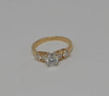 14K Yellow Gold Diamond Engagement Ring, Size 7.25