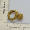 22K Yellow Gold Etruscan Revival Beaded & Granulated Ring Circa 1960, Size 5