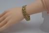 Vintage 14K YG Pearl and Sapphire Rosettes with Rope Chain Bracelet Circa 1960