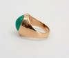 14K Rose Gold Turquoise Cabochon Ring, Size 6.75