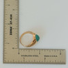 14K Rose Gold Turquoise Cabochon Ring, Size 6.75