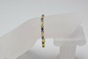 14K YG 5ct tw. Sapphire and Diamond Accent Bracelet with Box Clasp Circa 1990