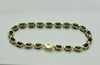 10K YG Dark Oval Sapphire Bracelet with 20 Stones Circa 1980