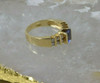 14K Yellow Gold Tanzanite and Diamond Ring 1ct+ tw Size 6 Circa 1990