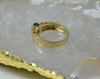 14K Yellow Gold Tanzanite and Diamond Ring 1ct+ tw Size 6 Circa 1990