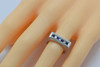 14K Super White Gold Sapphire and Diamond Ring High Quality Stones Size 9.5