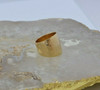 14K Yellow Gold Wide Hammered Band Size 7.25 Circa 1980