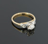 14K Yellow Gold Vintage Engagement Ring with .50 ct. Center Circa 1940, Size 6.5
