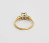 14K Yellow Gold Vintage Engagement Ring with .50 ct. Center Circa 1940, Size 6.5