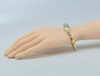 Super 18K YG Diamond Baguette Hinged Bangle Bracelet 5ct tw Circa 1970