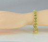 18K YG 4ct.tw Diamond Modernist Bracelet 24 Round Diamonds 7.25" length