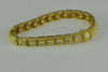 18K YG 4ct.tw Diamond Modernist Bracelet 24 Round Diamonds 7.25" length