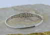 Superb 18K White Gold Diamond Hinged Bangle Bracelet 3 ct tw Art Deco Style