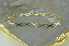 18K YG 3ct tw est Diamond Bracelet X Design with 16 Round Diamonds 7 3/8" length