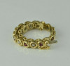 14K Yellow Gold 3ct tw. Ruby and Diamond Bracelet 7" length Circa 1980