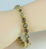 14K Yellow Gold 3ct tw. Ruby and Diamond Bracelet 7" length Circa 1980