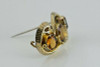 Antique Victorian Citrine Pin with Intertwining Leaf Engraving Circa 1890