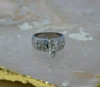 Superb 18K White Gold Marquise Engagement Ring Size 7.5