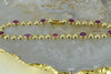 18K YG 5ct tw est. Ruby Cabochon and Diamond Bracelet 7.25" length Circa 1990