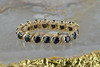 Superb 14K YG 20 ct tw Sapphire and Diamond Accent Bracelet 7.25" length
