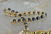 Superb 14K YG 20 ct tw Sapphire and Diamond Accent Bracelet 7.25" length