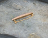 Vintage 14K Yellow Gold Pink Enamel & Pearl Bar Pin, Circa 1920