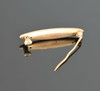 Vintage 14K Yellow Gold Pink Enamel & Pearl Bar Pin, Circa 1920