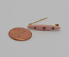 Vintage 14K Yellow Gold Pink Enamel & Pearl Bar Pin, Circa 1920