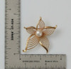 14K Yellow Gold Pearl Star Pin, Circa 1960