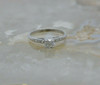 Vintage 14K WG Diamond Engagement Ring Old Mine Cut Center Size 5.25 Circa 1940