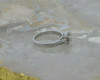 14K WG Diamond Engagement Parquet Ring Princess Center Size 7.75 Circa 1990