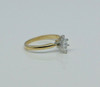 14K YG 1/2ct + Diamond Marquise Solitaire Ring Size 5.75 Circa 1970