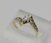 14K YG Diamond Engagement Ring 1ct tw Marquis Bypass Design Size 8.5 Circa 1970