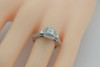 10K White Gold Diamond Pave Ring 3/4 ct tw HSI Size 6.5 Circa 1990