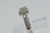 10K White Gold Diamond Pave Ring 3/4 ct tw HSI Size 6.5 Circa 1990