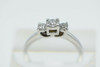 14K White Gold Diamond 3 Stone Ring .60 ct tw Size 6.75