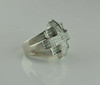 14K WG Large Man's 3.5ct tw Diamond Ring Princess app. 140 Stones Size 9.25