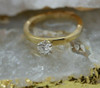 14K YG 1/2ct Diamond Solitaire Ring with Hinged Shank Size 6.5 Circa 1970