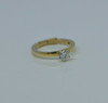 14K YG 1/2ct Diamond Solitaire Ring with Hinged Shank Size 6.5 Circa 1970