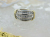 14K White and Yellow Gold Diamond Ring 0.75 ct tw Circa 1990 Size 7.25