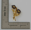 18K Yellow Gold Enamel Floral Pin, Circa 1960 Italy